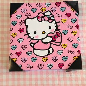 Hello kitty valentines day canvas